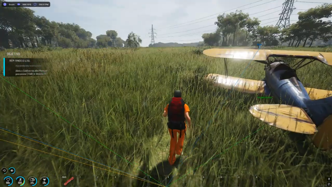 Loot route planning across an Scum map